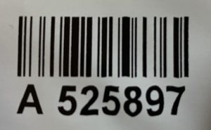 barcode and serial number from a tamper evident security bag